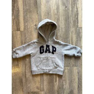 Baby Gap Gray & Blue Zip-up Hoodie Sz 6-12 Months